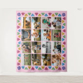 Custom 16-Foto Collage Diamond Jumbo Wall Hängend Wandteppich (Vorderseite)