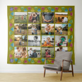 Custom 16-Foto Collage Diamond Jumbo Wall Hängend Wandteppich (Beispiel (Horizontal))