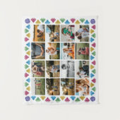 Custom 16-Foto Collage Diamond Jumbo Wall Hängend Wandteppich (Vorderseite)