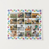 Custom 16-Foto Collage Diamond Jumbo Wall Hängend Wandteppich (Vorderseite (Horizontal))