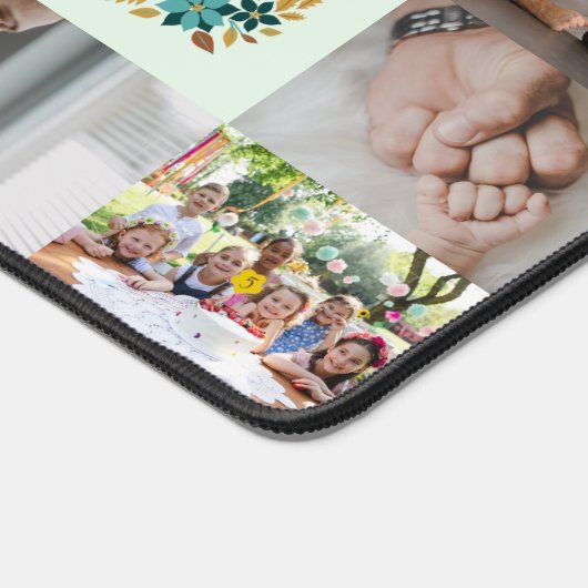Custom 16 Foto Collage Personalisierte Schreibtisc Schreibtischunterlage (Ecke)