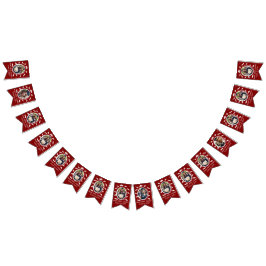 Custom 16-Foto Graduation Cap Toss Diploma Maroon Wimpelkette