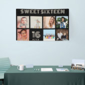 Custom 16. Geburtstagsparty Foto Collage Banner (Messeveranstaltung)