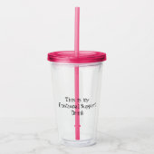 Custom 16oz, Fuchsia Pink Acryltrinkbecher (Vorderseite)