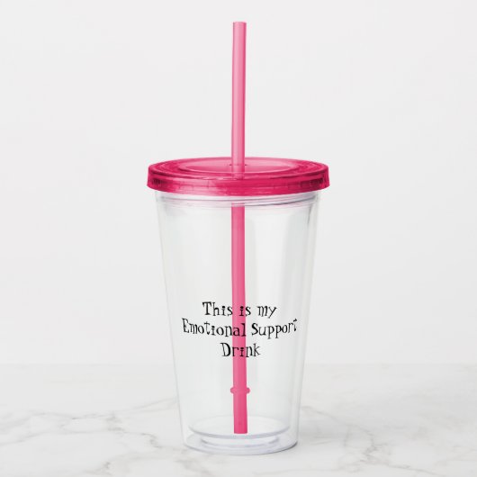 Custom 16oz, Fuchsia Pink Acryltrinkbecher (Vorderseite)