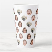Custom 17 oz Funny Baby Kids Family Face 3 Photos Milchtasse (Vorderseite)
