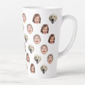 Custom 17 oz Funny Baby Kids Family Face 3 Photos Milchtasse (Rechts)