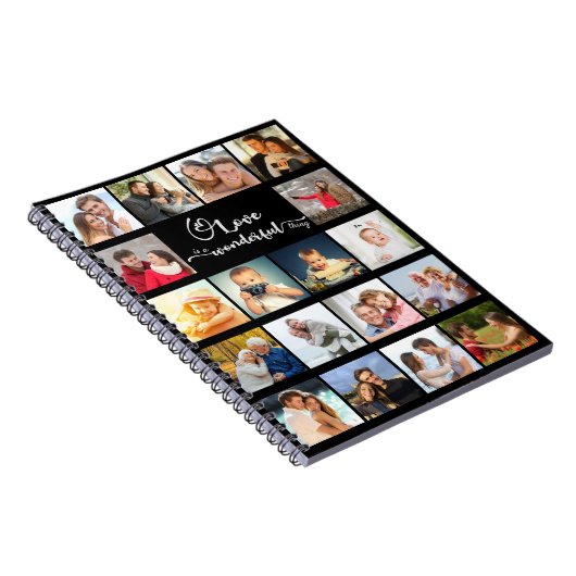 Custom 18 Foto Collage Liebe ist eine wunderbare S Notizblock (Rechte Seite)