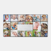 Custom 18 Foto Collage Modern Simple Schreibtischunterlage (Tastatur & Maus)