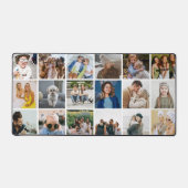 Custom 18 Foto Grid Collage Modern Schreibtischunterlage (Vorderseite)