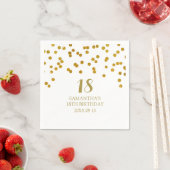 Custom 18. Geburtstag Napkin Gold Confetti Serviette (Beispiel)