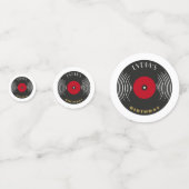 Custom 1920s Gatsby Vinyl Record Theme Konfetti (Rückseiten)