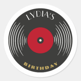 Custom 1920s Gatsby Vinyl Record Theme Runder Aufkleber