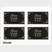 Custom 1920s Save the Date Large Sticker (Blatt)