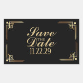 Custom 1920s Save the Date Large Sticker (Vorderseite)