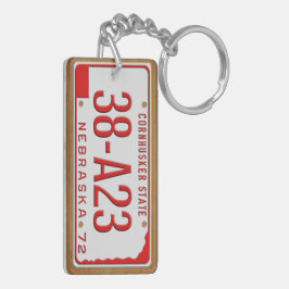 Custom 1972 Nebraska License Plate Keychain Schlüsselanhänger
