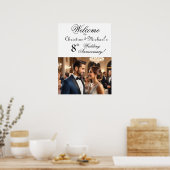 Custom 1 Foto 8. Hochzeitstag Begrüßung Poster (Küche)