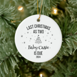 Custom 1 Weihnachten als neue Eltern Keramik Ornament