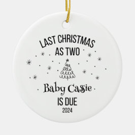 Custom 1 Weihnachten als neue Eltern Keramik Ornament