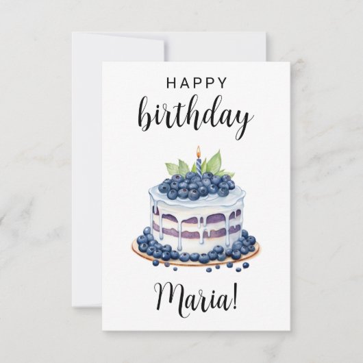 Custom 1s Birthday Cake Card Personalisiert Geburt (Vorderseite)