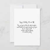 Custom 1s Birthday Cake Card Personalisiert Geburt (Rückseite)