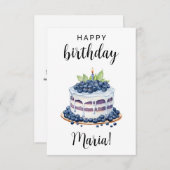 Custom 1s Birthday Cake Card Personalisiert Geburt (Vorne/Hinten)