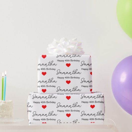 Custom 1st 2nd 10th 20th 30th 40th Birthday Party Geschenkpapier (Partygeschenke)