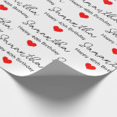 Custom 1st 2nd 10th 20th 30th 40th Birthday Party Geschenkpapier (Ecke)