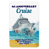Custom 1st Anniversary Cruise Cabin Door Magnet (Vertikal)
