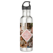 Custom 1st Mother's Day Photo Collage Pink Floral