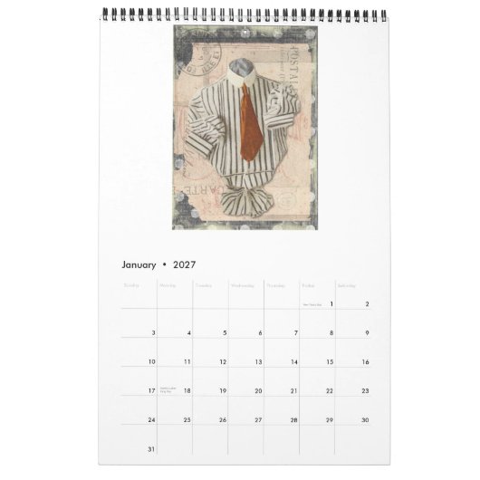 Custom 2013 Viktorianisch Gentleman's Calendar Kalender (Jan 2027)