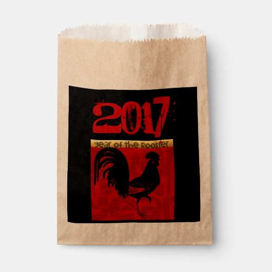 Custom 2017 Rooster Chinese New Year Fevor Bag Geschenktütchen (Vorderseite)