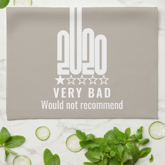 Custom 2020 Middle Finger Review empfiehlt Geschirrtuch (Gefaltet)