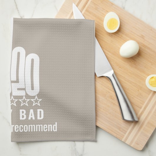 Custom 2020 Middle Finger Review empfiehlt Geschirrtuch (Viertel Falte)