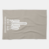 Custom 2020 Middle Finger Review empfiehlt Geschirrtuch (Horizontal)