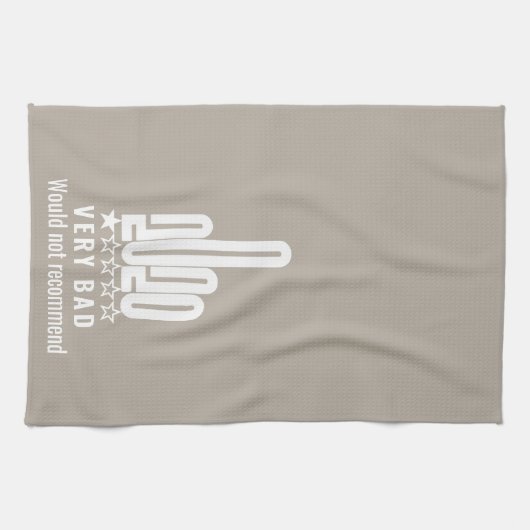Custom 2020 Middle Finger Review empfiehlt Geschirrtuch (Horizontal)