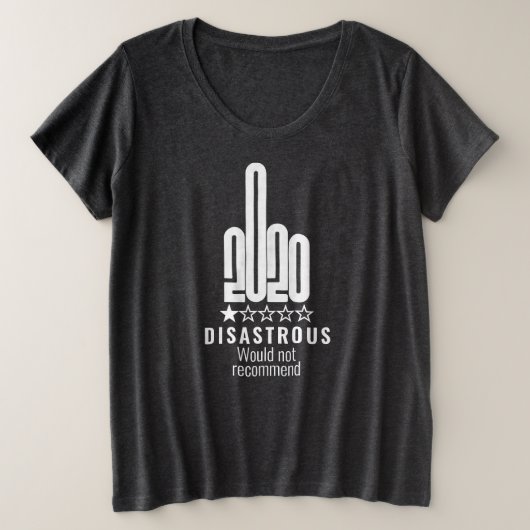 Custom 2020 Middle Finger Review empfiehlt Große Größe T-Shirt (Design vorne)