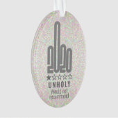 Custom 2020 Middle Finger Review empfiehlt Ornament (Vorderseite)