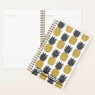 Custom 2022 Niedlich Gold Pineaple Weekly Monthly Planer