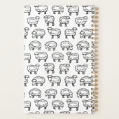 Custom 2022 Niedlich Sheep Undated Monthly Weekly Planer (Rückseite)