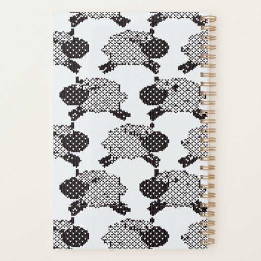 Custom 2022 SHEEP Sweater Undatiert Monatswoche Planer (Rückseite)