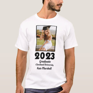 Custom 2023 Graduate Foto and Name T - Shirt