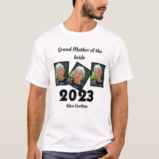 Custom 2023 Grand Mother of the Braut Foto T-Shirt