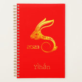 Custom 2023 Lunar Neujahr RABBIT Wochenmonatlich Planer (Vorderseite)