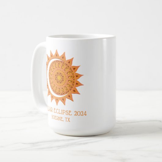 Custom 2024 Eclipse Kaffeetasse (Vorderseite Links)