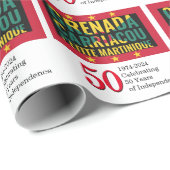 Custom 2024 GRENADA 50 Jahre Unabhängigkeit Geschenkpapier (Rolleneckpunkt)
