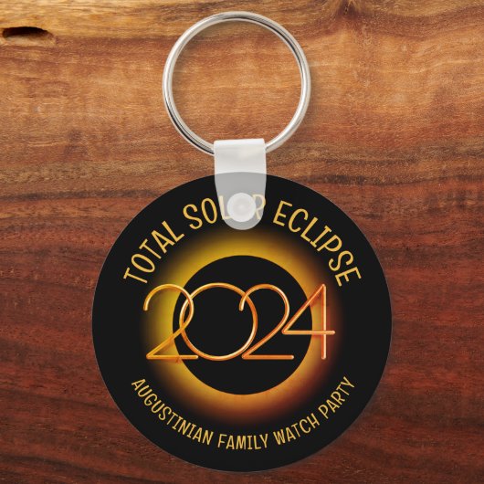 Custom 2024 INSGESAMT SOLAR ECLIPSE Family Souveni Schlüsselanhänger (Rückseite)
