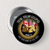 Custom 2024 INSGESAMT SOLAR ECLIPSE Flags Button (Vorne & Hinten)