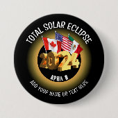 Custom 2024 INSGESAMT SOLAR ECLIPSE Flags Button (Vorderseite)