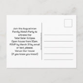Custom 2024 INSGESAMT SOLAR ECLIPSE Flags Einladungspostkarte (Rückseite)